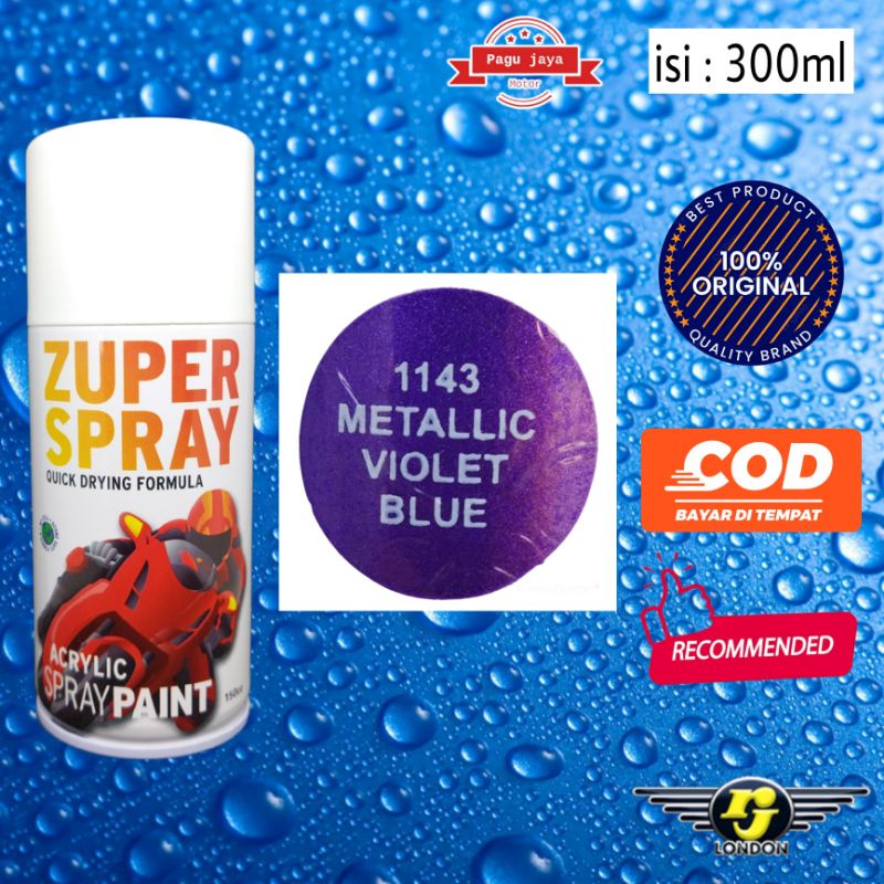 cat semprot 300cc metallic metalik violet blue zuper spray pilok pilox pylox