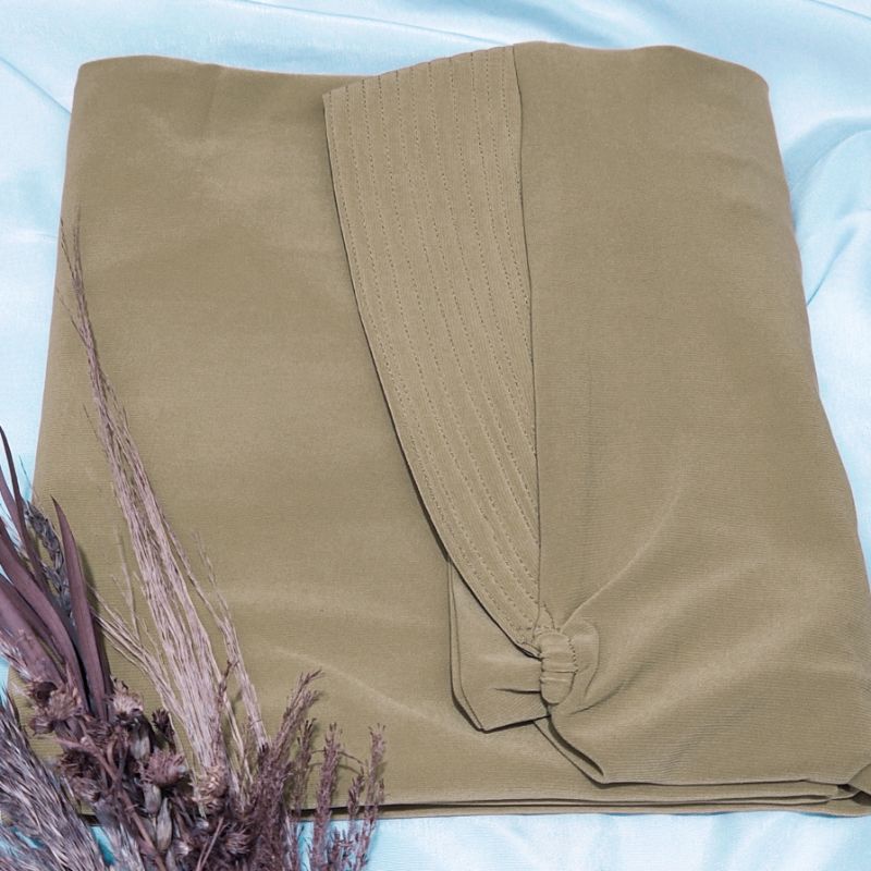 Jilbab Instan Jersey korea hijab jersey karet dagu By Miftah Collection Part 1-Olive