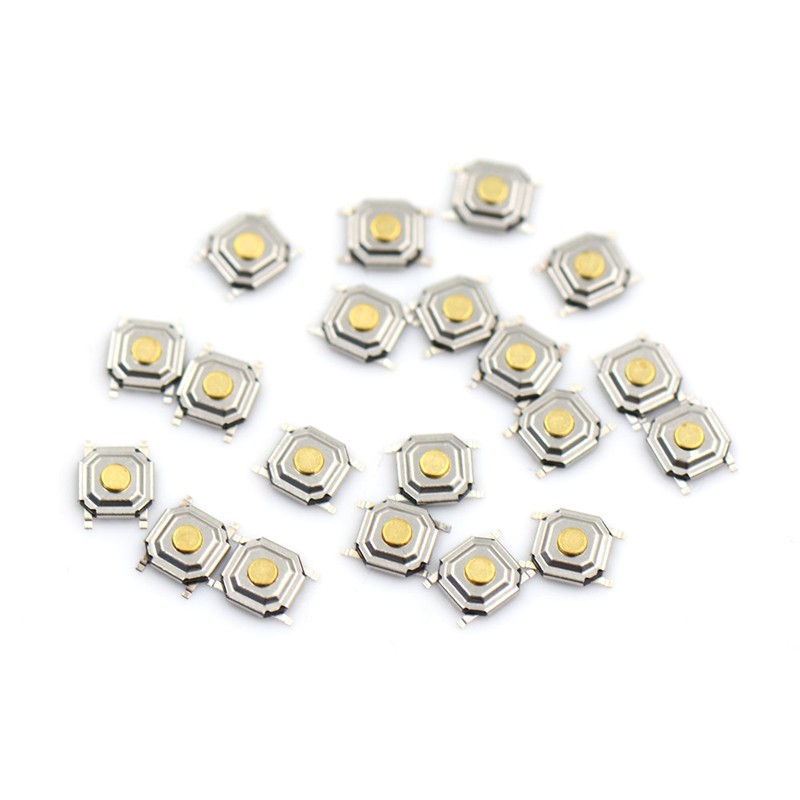 20PCs/Set Tombol Switch Tekan On/Off Micro SMD 4Pin 4*4*1.5mm