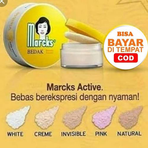 Bedak Marcks Tabur Invisible Rose Natural Creme Putih 40 gr Marks Marcs March