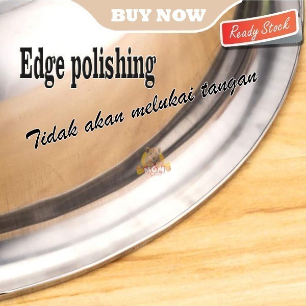 Baskom stainless PREMIUM 28cm TEBAL anti karat baskom dalam serbaguna