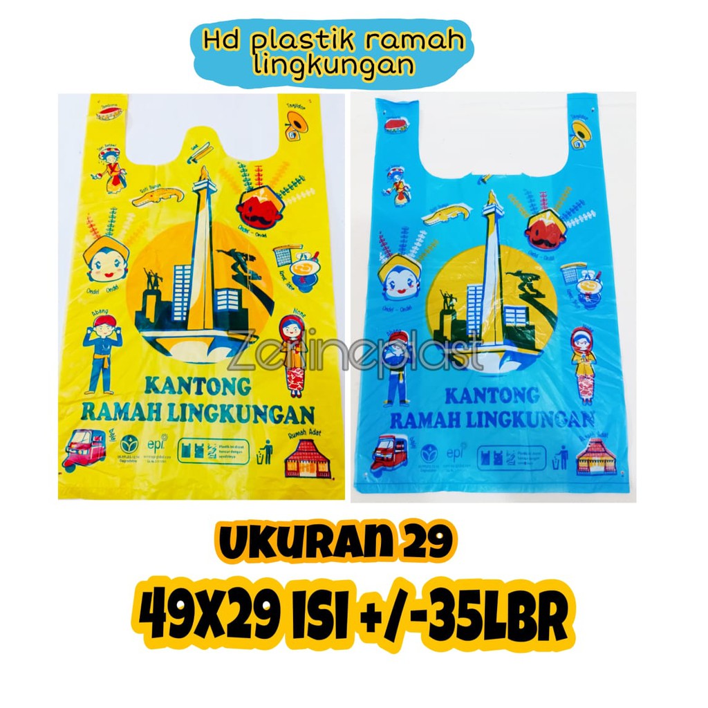 Plastik HD WARNA kantong RAMAH LINGKUNGAN (gambar onde2)