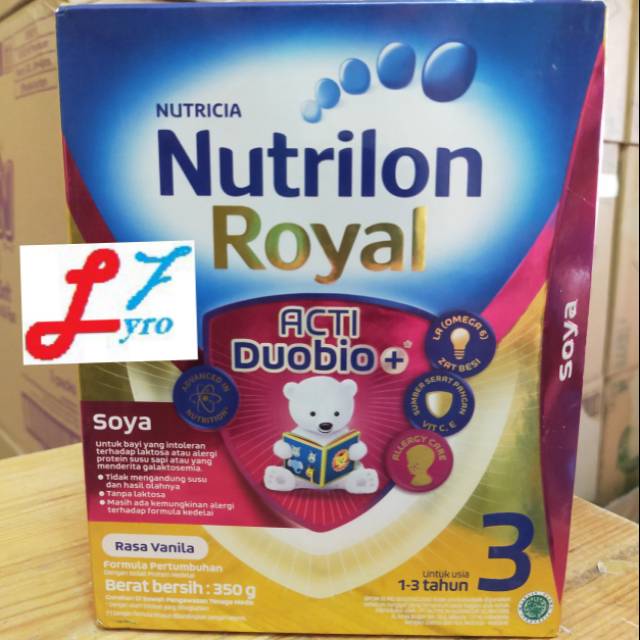 nutrilon royal 3 soya vanila nutrilon royal soya 350gram nutrilon soya 3