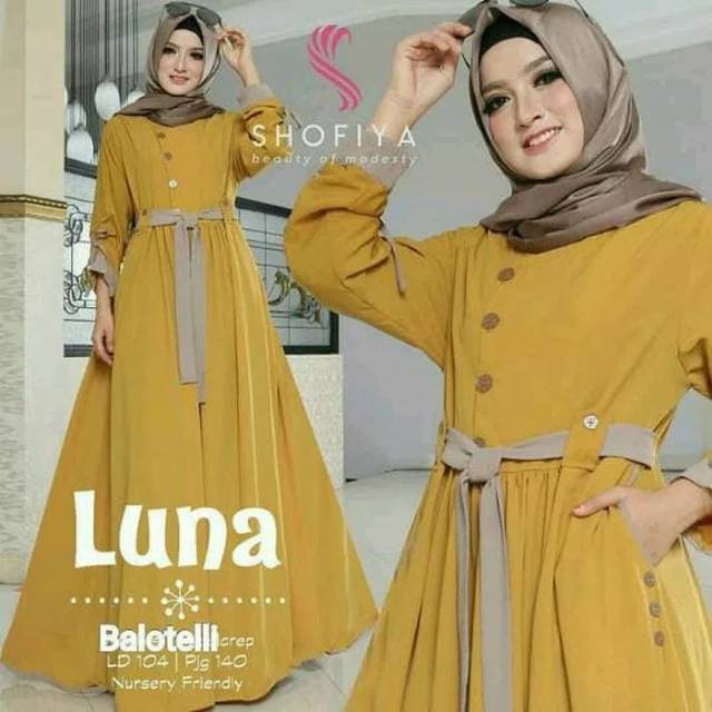Murah Gamis muslim luna maxi