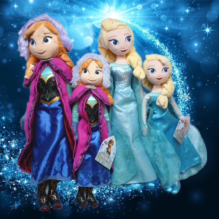 Boneka Barbie Juguetes de Disney 40 cm 50 cm muñecas de peluche juguetes princesa congelada Elsa y