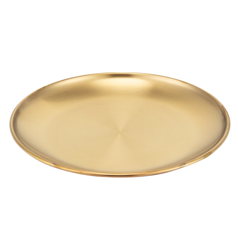 Mi.more Piring Makan Gold/Piring Dekorasi Stainless Steel European 14/17/20/23/26cm