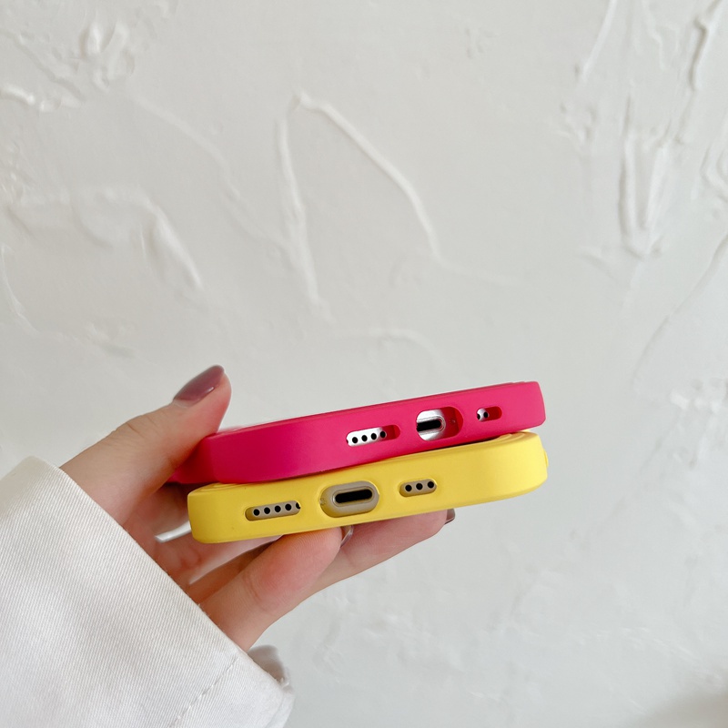 Soft Case Matte Motif Ombak Merah Mawar Untuk iPhone 6 6S 7 8 Plus X XR XS Max 11 12 13 14 Pro Max