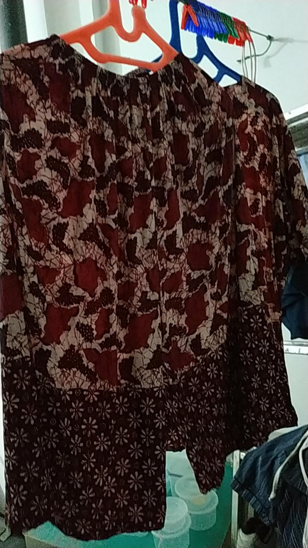 [ld 130] Setelan Babydoll Batik Jumbo Kancing