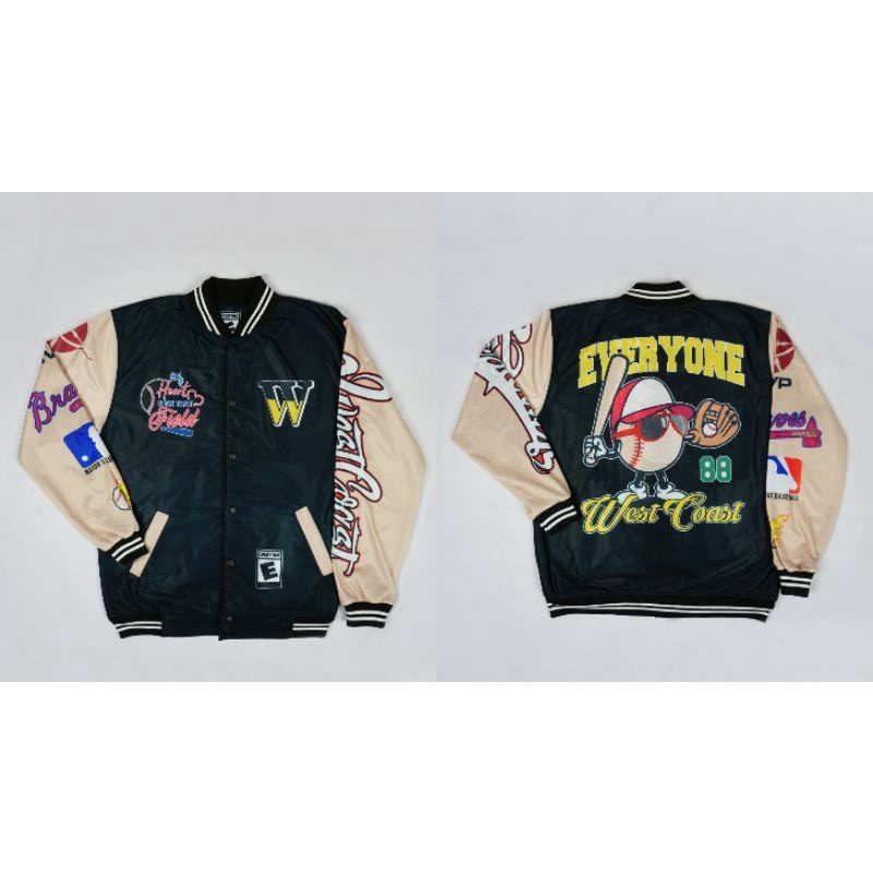 jaket pria Parsity/ Varsity keren/ varsity bisbol/ jaket bisbol/ Jaket Varsity Pria wanita-BASE EVERYNE W