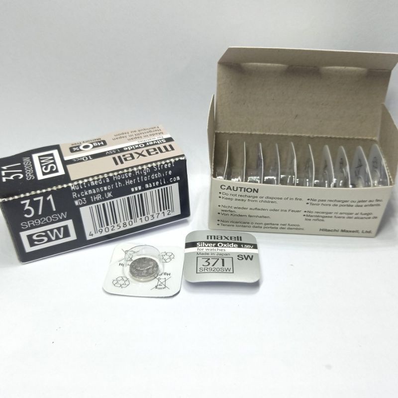 Batre jam tangan maxell hitam 371 SR920SW
