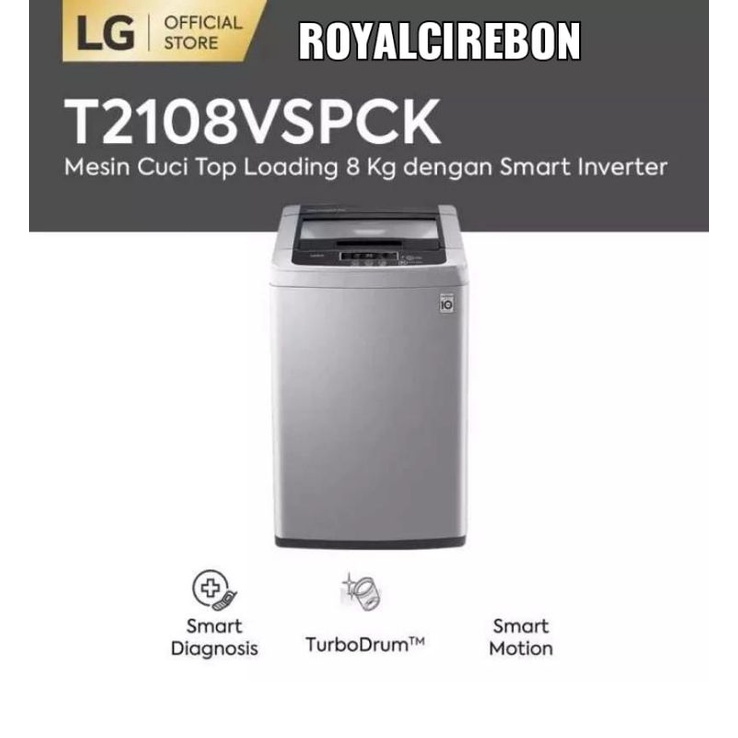 Mesin cuci LG Automatic Top Loading 8kg T2108VSPCK untuk will Kota Cirebon