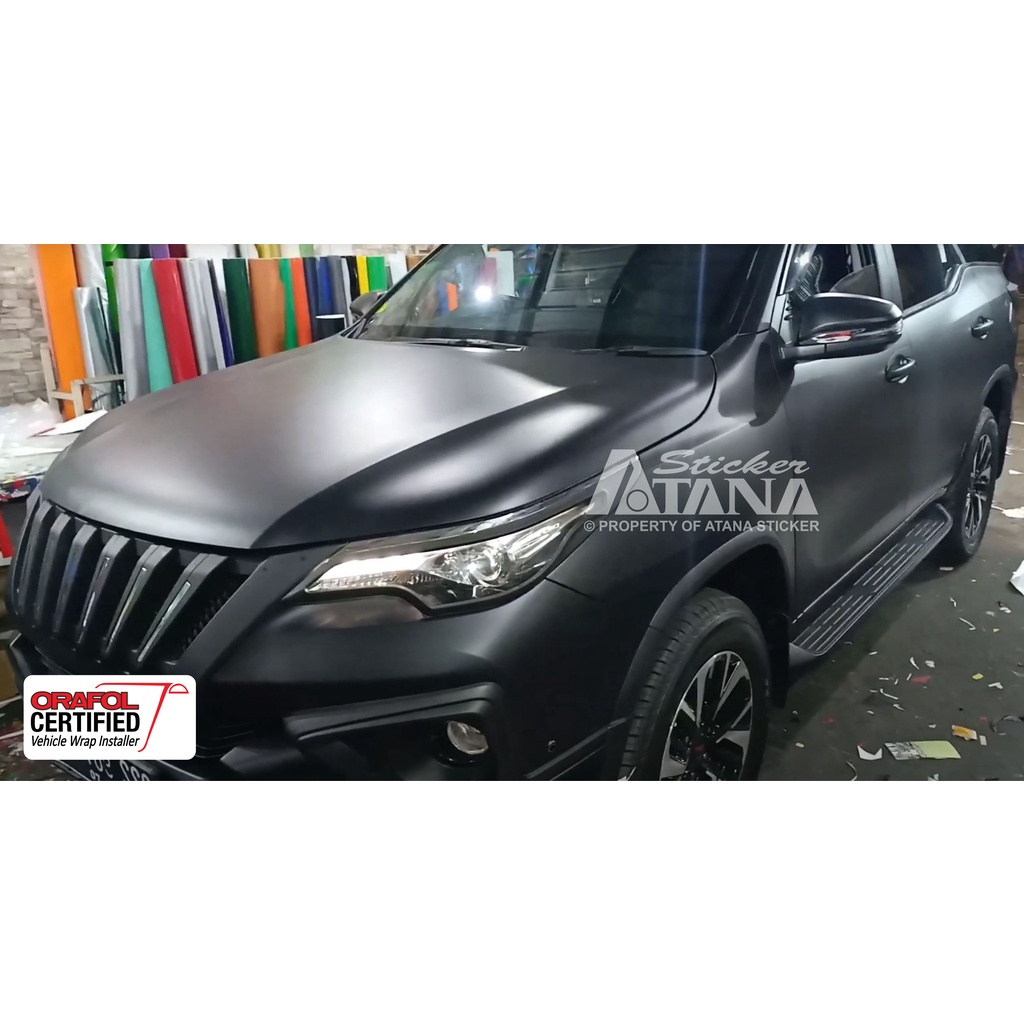 Skotlet Hitam Doff Oracal 651 Scotlet Black Matte Stiker Matt Dop Meteran Sticker Decal Roll Scotlite Body Mobil Motor Matic Sepeda Scotlight Kasar Cat Dekorasi Kaca Kap Background Aquarium Furniture Avanza Veloz Brio Innova Fortuner Pajero Ayla Elf L300