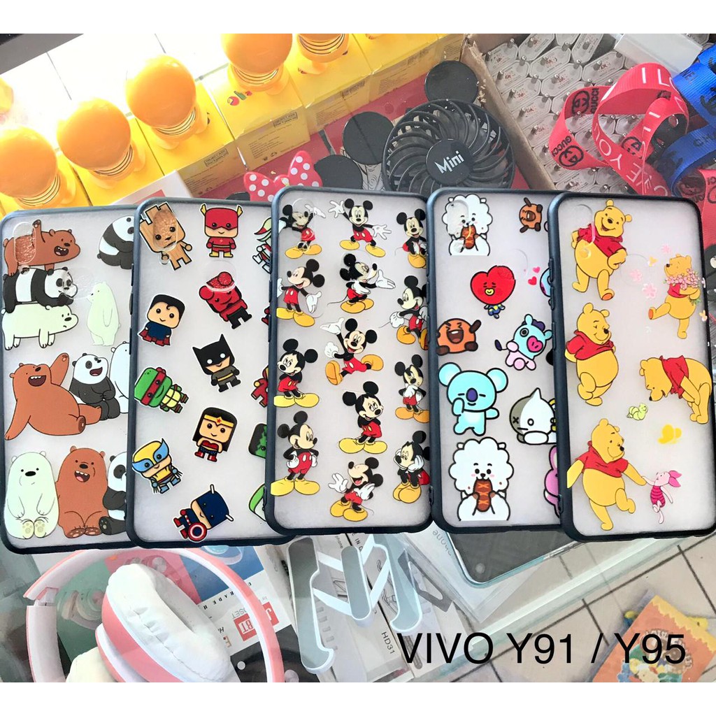 SILIKON FUZE CASE KARAKTER DOVE VIVO Y91 / Y95