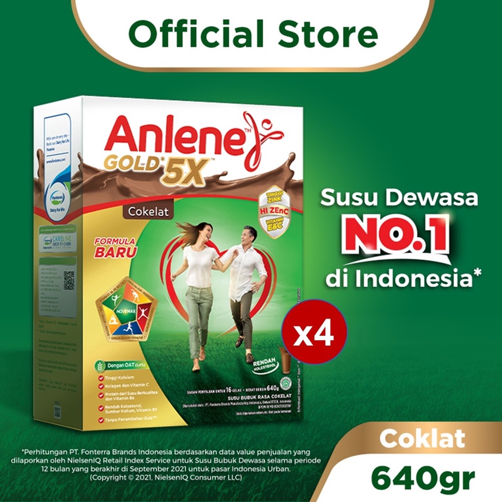 Promo Harga Anlene Gold Plus 5x Hi-Calcium Coklat 640 gr - Shopee