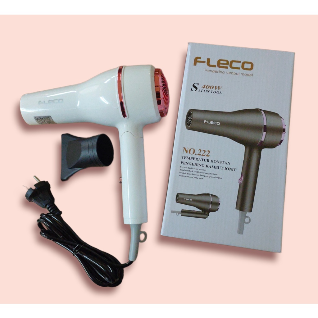 Hair Dryer Care 400 W Fleco No. 222 Pengering Rambut Hair Dryer Low Watt/ Hair Dryer Hemat Listrik