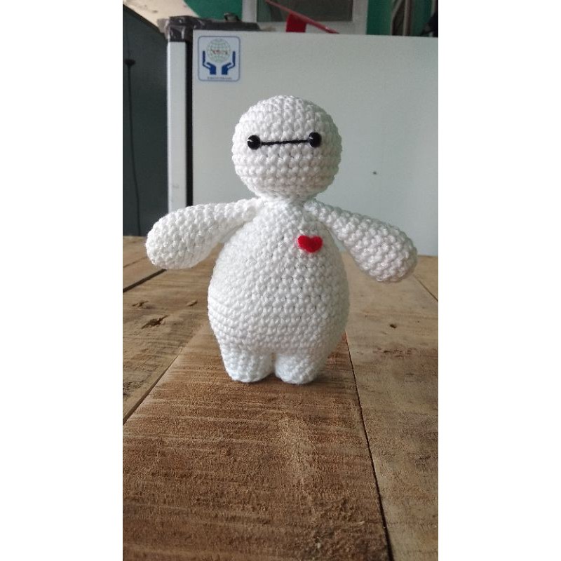 Boneka Robot Medis BAY MAX Film BIG HERO 6 Rajut Benang Soft Katun Isi Silikon Fiber Made by Order 1