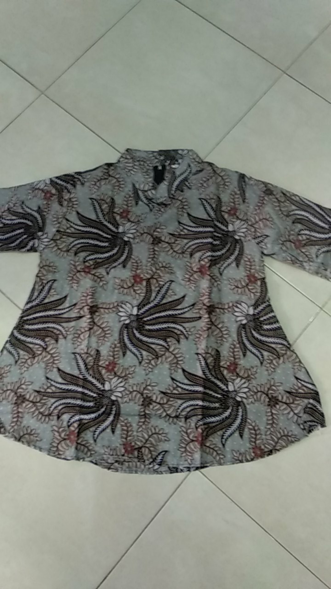 [cod] Tey-17 Batik Wanita Asj Sa Hrb026 Kenongo Kemeja Tosca Pendek