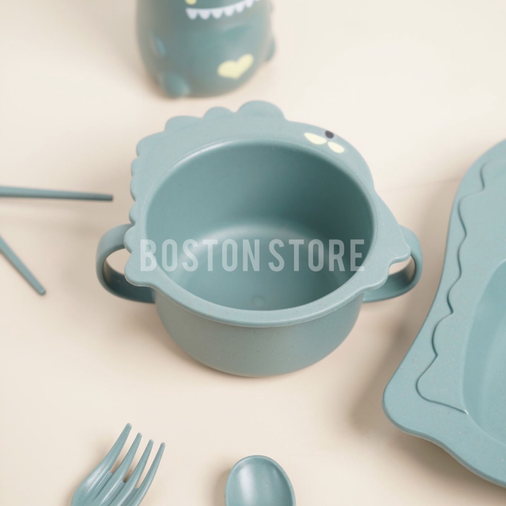 Bostonstore Tempat makan set / Tempat makan Bayi / Premium Mpasi Set 1 / tempat makan Set / tempat makan silicon Bayi / tempat makan anti tumpah / tempat makan / Tempat makan Bayi