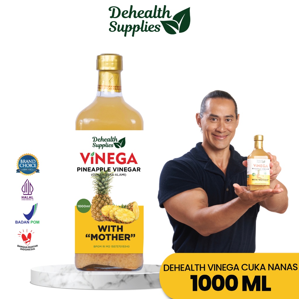 Dehealth Pineapple Vinegar ( Cuka Apel Nanas ) 1000 Ml