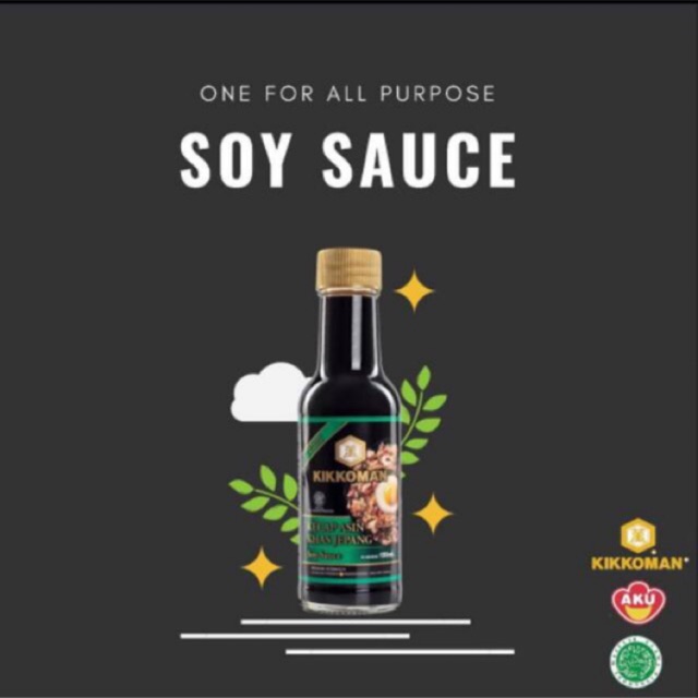 

Kikkoman SHOYU kecap asin jepang - soy sauce 150 ML halal