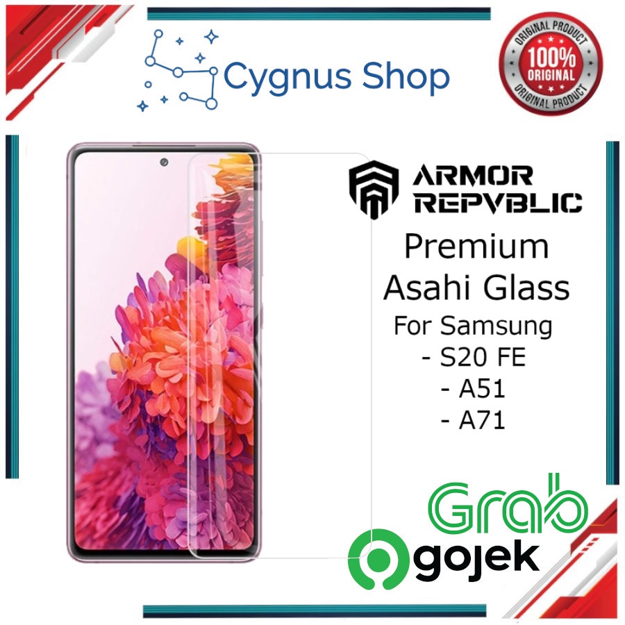 Tempered Glass Armor Repvblic For  Samsung A71 - A51 - S20 FE Screen Protector