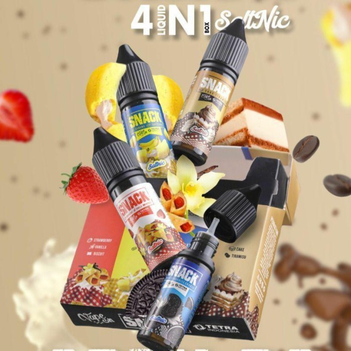 SALT SNACK 4 IN 1 PACK 25MG 15ML BY TETRA X VAPE ON