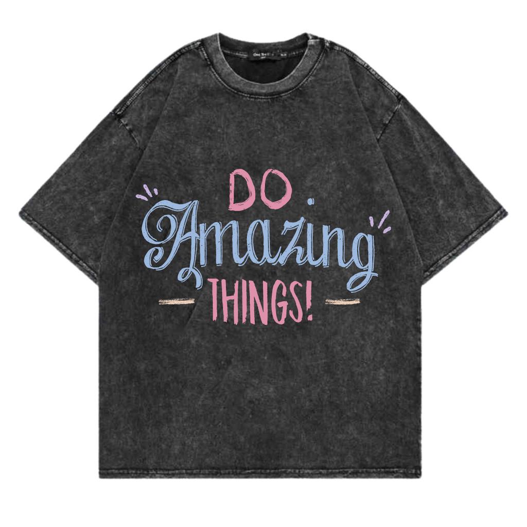 Kaos Oversize Wash Sablon Original Endrock Tema Font AmazingThing