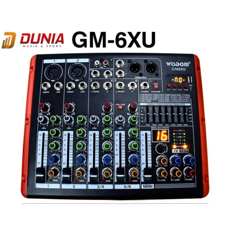 Mixer Wisdom 6 Channel GM 6 XU