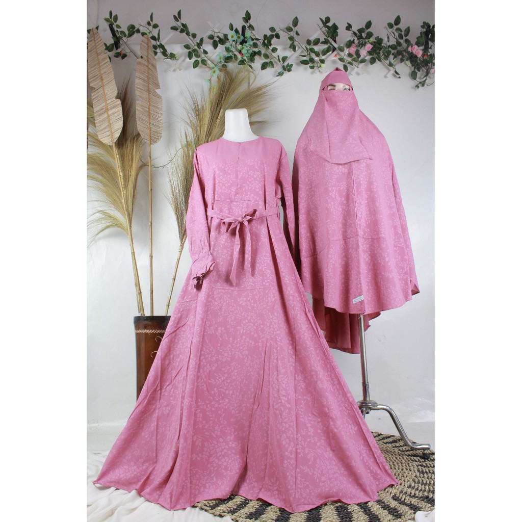 GAMIS syari  wolfis embos FAIZA embos SET CADAR BANDANA khimar non pet syar'i wanita muslim pakaian