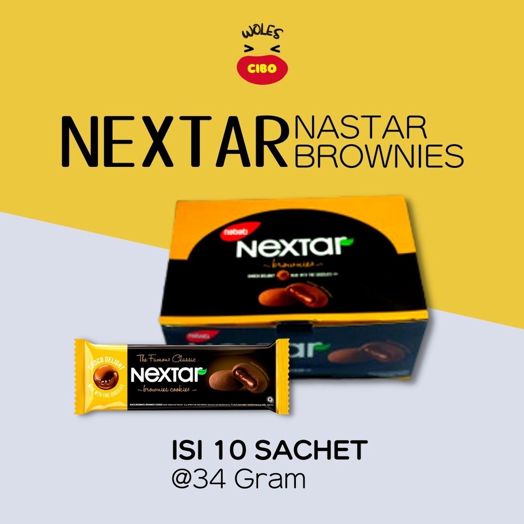 Nextar Nastar Brownies / Nanas / Blueberry 1 Box Isi 10 Pcs 34 gr
