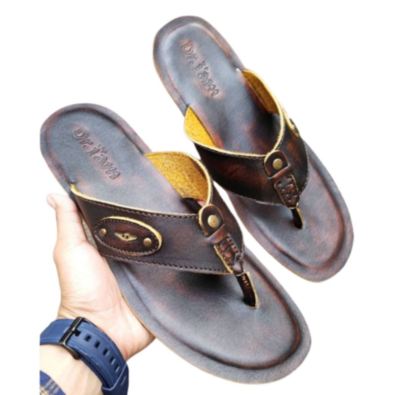 sandal pria full kult sapi asli 100% berbahan kulit berkualitas