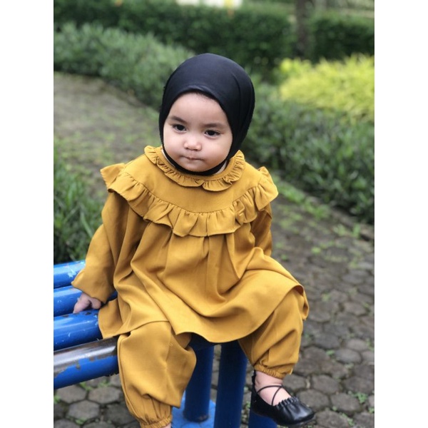 BABYNHA Baju anak Setelan Perempuan Tangan Panjang Umur 1-4 Tahun/Setelan Anak/Nuha Oneset