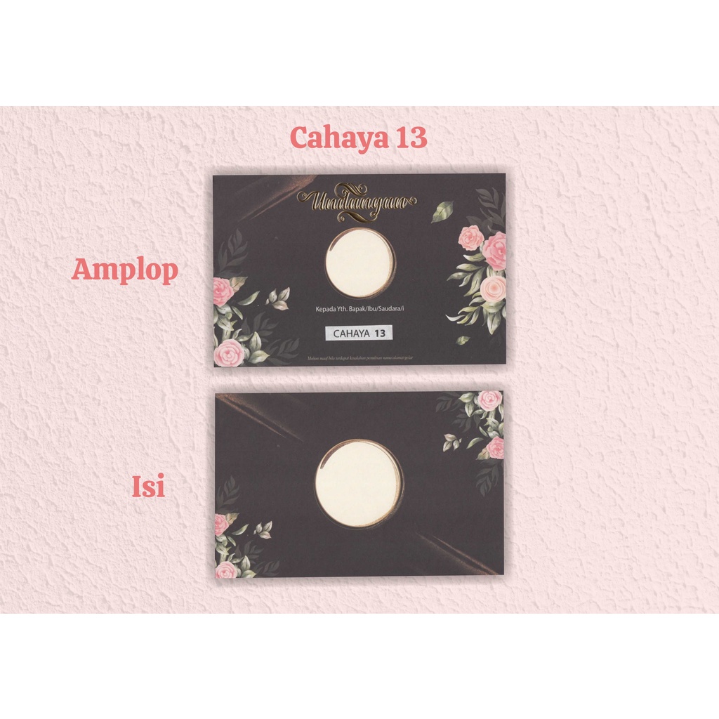 Undangan Pernikahan Mewah dan Elegan Model Amplop + isi - Cahaya