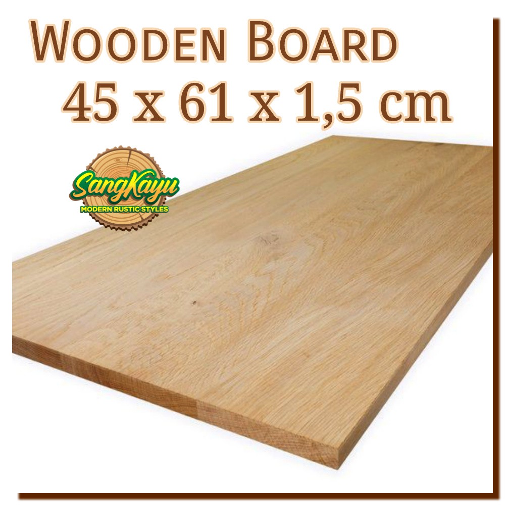 Papan kayu 45x61x1,5 cm wooden board daun meja nampan kayu talenan