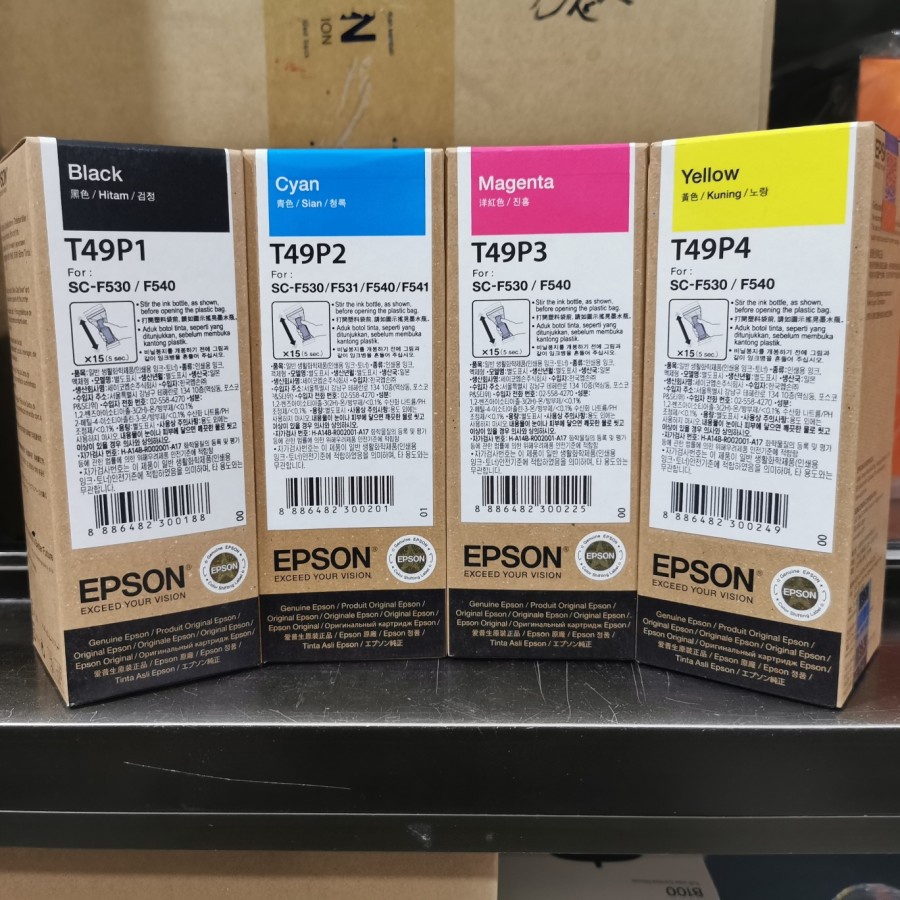 EXPIRED TINTA BOTOL EPSON F530 F130 T49P DYE SUBLIM 140ML T49P2 CYAN