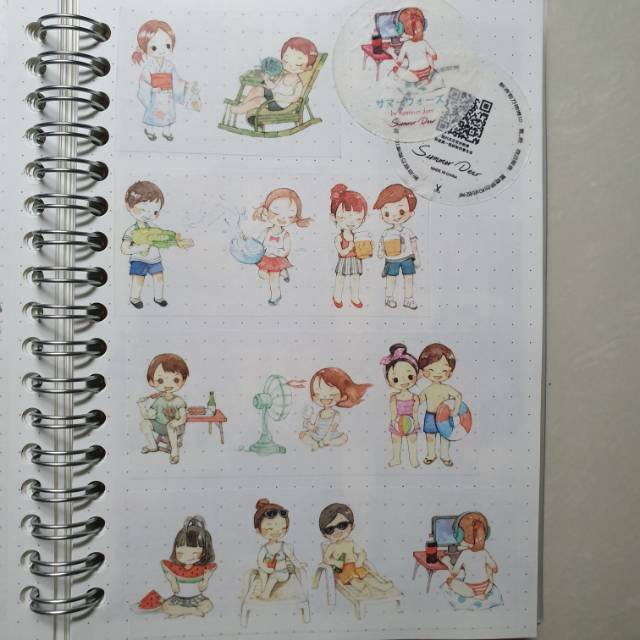 

summer deer washi tape sample for scrapbook and journal ( per meter )