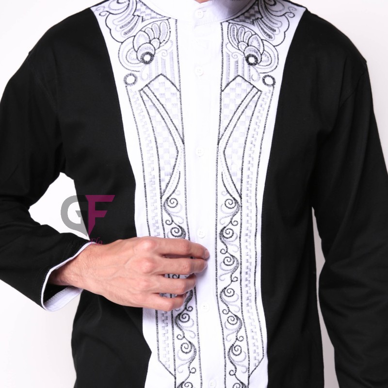 GIOFLO Kemeja Koko Muslim Pria Modern Hitam / KKL 65