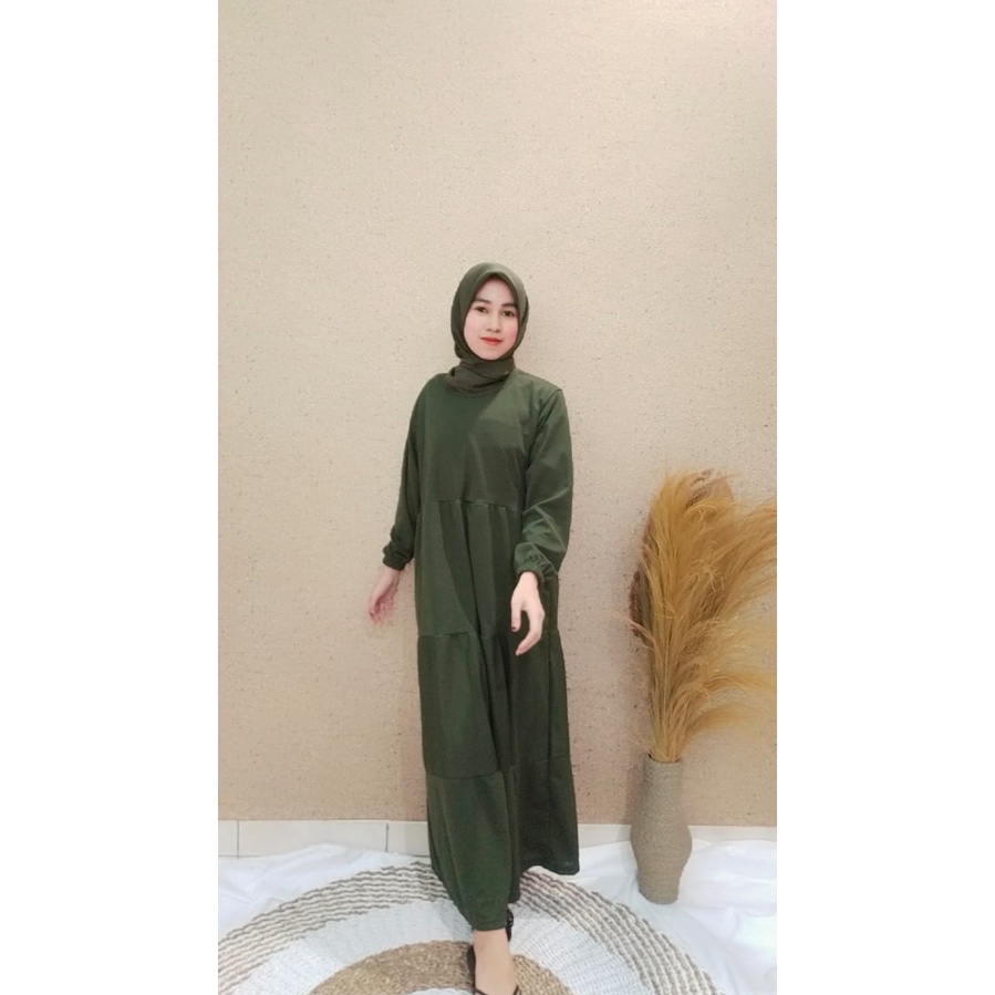 FC- DRESS AMARA MAXY MUSLIM WANITA / BASIC BASIKA HOMEY DRESS MIDI WANITA