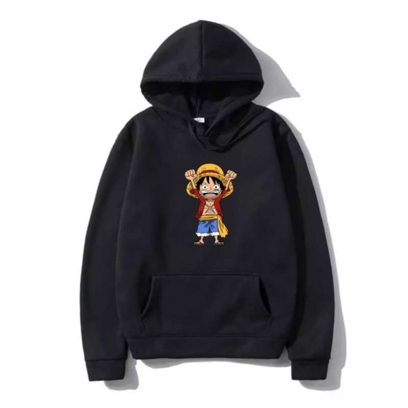 COD/DS/SWEATER HOODIE LUFFY ANGKAT TANGAN size ( M-L-XL-XXL)