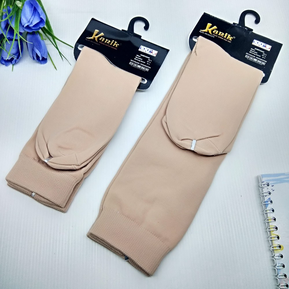 Kaos Kaki Kanik Basic Original Polos Warna Cokelat Hitam Putih Ukuran Panjang dan Pendek