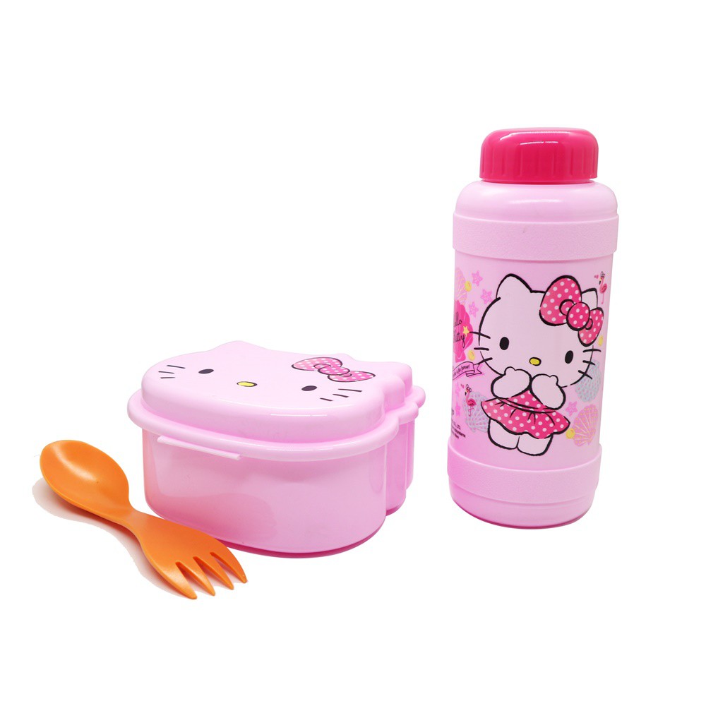 Tempat Bekal Makan Set Hello Kitty Summer Cupid School Box Plus Tali