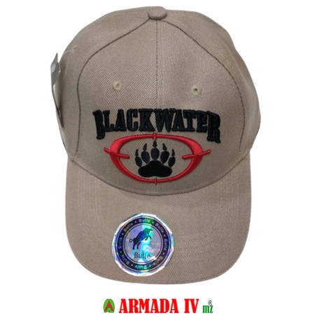 Topi Bulle Tulisan BlackWater Krem