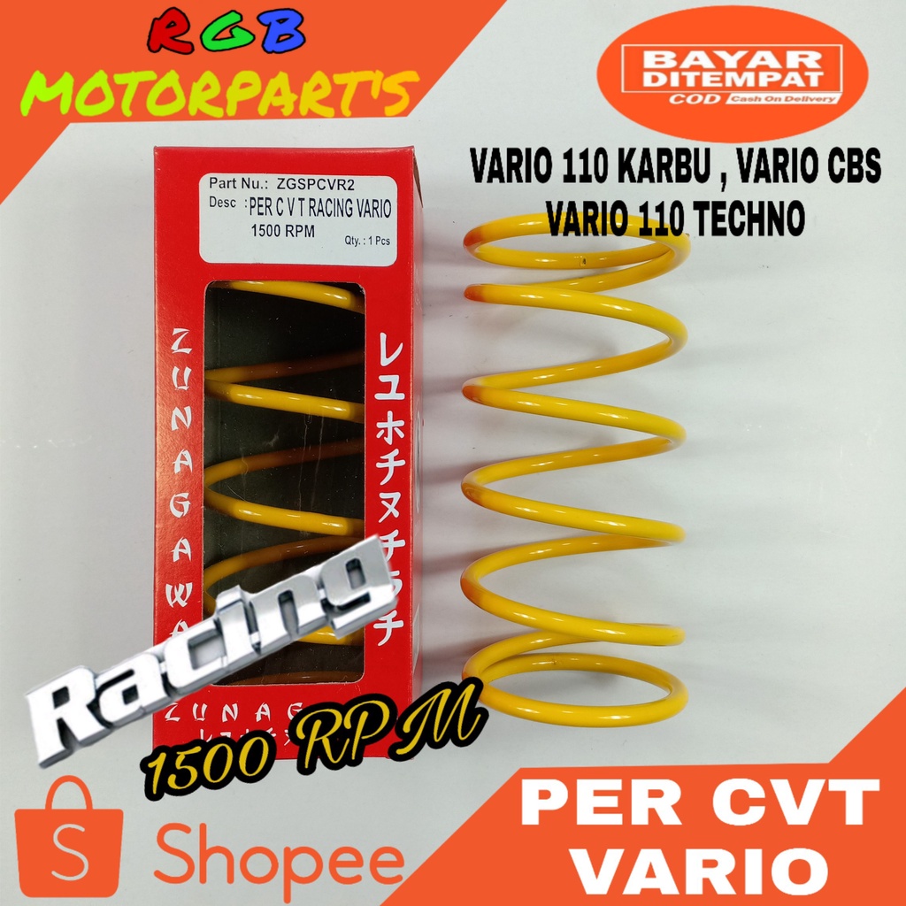 per cvt 1500 rpm vario 110 karbu techno cbs lama
