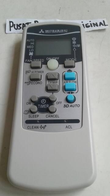 REMOTE REMOT AC MITSUBISHI 3D AUTO SEPERTI ORIGINAL