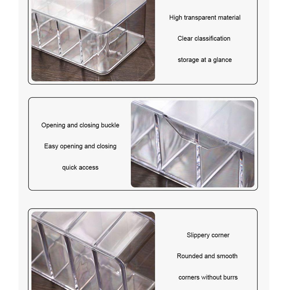 Rebuy Kotak Penyimpanan Kabel Charger Kawat Plastik Anti Debu Transparan Makeup Organizer Key Box Plastic Case