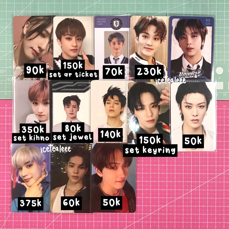 [ready stock] pc photocard nct renjun hot sauce chilling mark ar ticket resonance set id card b2s ki