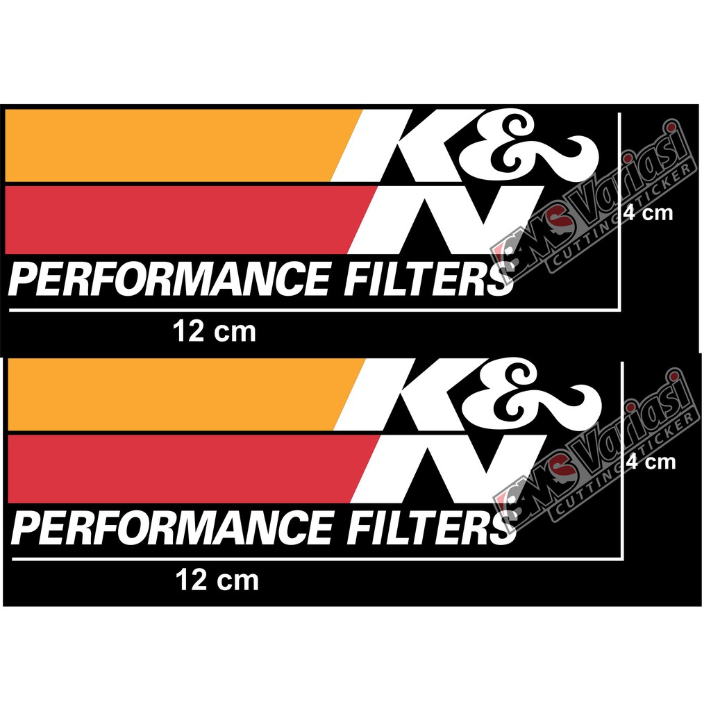 

stiker K&N 12 x 4 cm