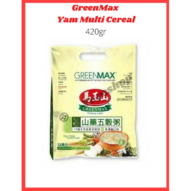 

Green Max Yam & Multi Grain Cereal 420gr