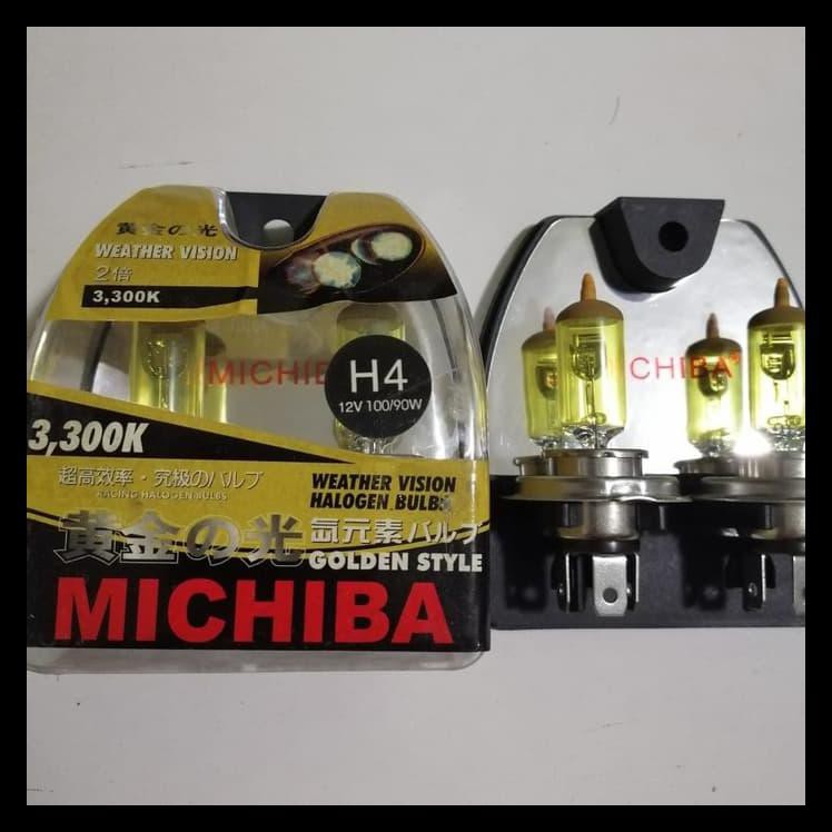 HOT DEAL MICHIBA H4 KUNING 90/100 WATT/BOHLAM MICHIBA H4 KUNING 90/100 WATT 