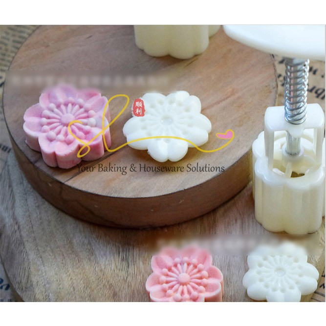 Cetakan Nastar Taiwan Mini Mooncake Plunger 25g Mold Kue Bulan Sakura